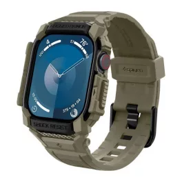   SPIGEN RUGGED ARMOR PRO pótszíj (egyedi méret, szilikon, ütésállóság + szilikon keret) SÖTÉTZÖLD
