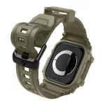 SPIGEN RUGGED ARMOR PRO pótszíj (egyedi méret, szilikon, ütésállóság + szilikon keret) SÖTÉTZÖLD