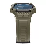 SPIGEN RUGGED ARMOR PRO pótszíj (egyedi méret, szilikon, ütésállóság + szilikon keret) SÖTÉTZÖLD