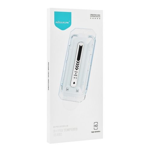 NILLKIN H+ PRO képernyővédő üveg (2.5D, UV szűrés, ultravékony, 0.2mm, 9H + segédkeret) ÁTLÁTSZÓ