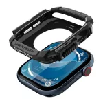 SPIGEN RUGGED ARMOR pótszíj (egyedi méret, szilikon + szilikon keret) FEKETE