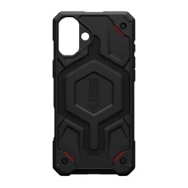   UAG MONARCH PRO szilikon telefonvédő (erős ütésállóság, textil minta, MagSafe) FEKETE