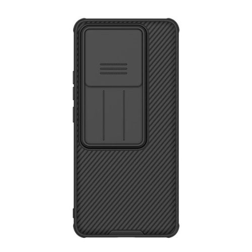 NILLKIN CAMSHIELD PRO szilikon telefonvédő (ütésállóság, kameravédő, csíkos) FEKETE