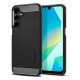 SPIGEN RUGGED ARMOR szilikon telefonvédő (ütésállóság, légpárnás sarok, karbon minta) FEKETE