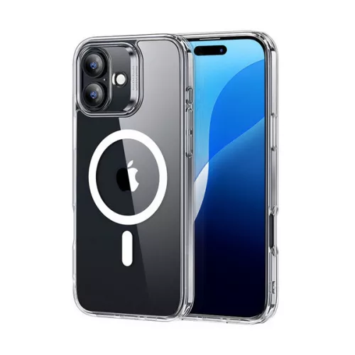 ESR CH HALOLOCK szilikon telefonvédő (ütésállóság, légpárnás sarok, MagSafe) ÁTLÁTSZÓ