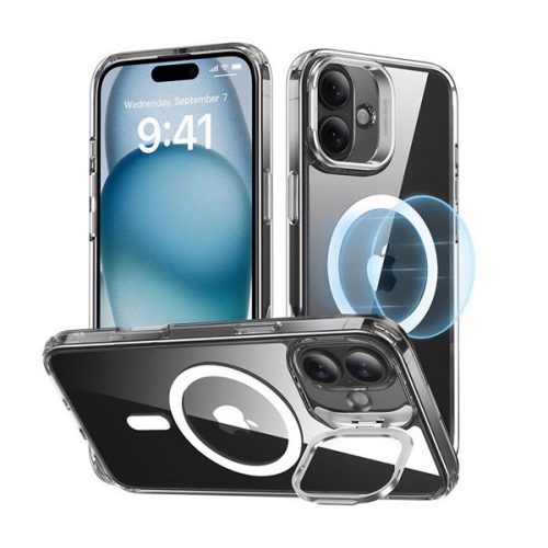 ESR CLASSIC HALOLOCK szilikon telefonvédő (ütésállóság, légpárnás sarok, MagSafe) ÁTLÁTSZÓ