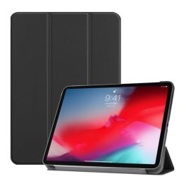Tok álló, bőr hatású (aktív FLIP, oldalra nyíló, TRIFOLD, asztali tartó) FEKETE   Tok álló, bőr hatású (aktív FLIP, oldalra nyíló, TRIFOLD, asztali tartó) FEKETE