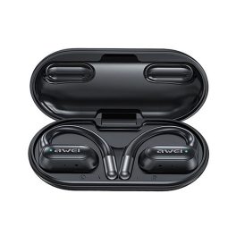   AWEI OWS T93 bluetooth fülhallgató SZTEREO (v5.4, TWS, fülre akasztható, mikrofon, IPX6 + töltőtok) FEKETE