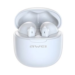   AWEI T68 bluetooth fülhallgató SZTEREO (v5.3, TWS, zajszűrő, mikrofon, IPX6 + töltőtok) FEHÉR