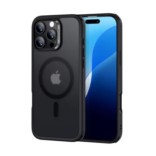 ESR CLASSIC HYBRID szilikon telefonvédő (ütésállóság, légpárnás sarok, MagSafe) FEKETE