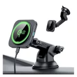 ESR HALOLOCK Qi2 autós tartó (műszerfalra, szélvédőre, mágneses, 360°, 15W, wireless, Qi2) FEKETE