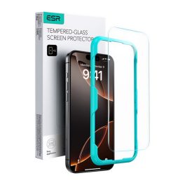 ESR képernyővédő üveg (2.5D, 0.33mm, 9H + segédkeret) FEKETE   ESR képernyővédő üveg (2.5D, 0.33mm, 9H + segédkeret) FEKETE