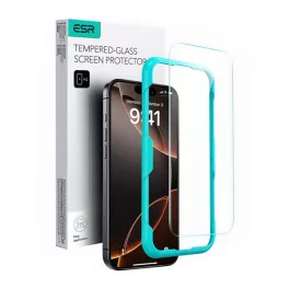   ESR képernyővédő üveg (2.5D, 0.33mm, 9H + segédkeret) FEKETE