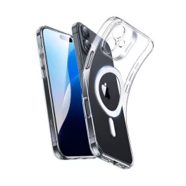   ESR ZERO HALOLOCK szilikon telefonvédő (ütésállóság, légpárnás sarok, MagSafe) ÁTLÁTSZÓ