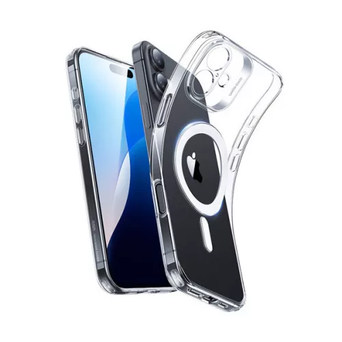 ESR ZERO HALOLOCK szilikon telefonvédő (ütésállóság, légpárnás sarok, MagSafe) ÁTLÁTSZÓ