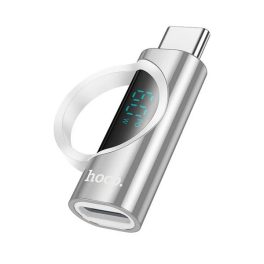 HOCO UA32A adapter (Lightning aljzat - Type-C, adatátvitel és töltés, LED kijelző) EZÜST   HOCO UA32A adapter (Lightning aljzat - Type-C, adatátvitel és töltés, LED kijelző) EZÜST