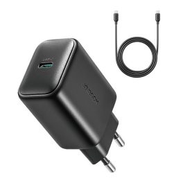 JOYROOM hálózati töltő Type-C aljzat (25W, PD gyorstöltő 3.0 + Type-C kábel) FEKETE   JOYROOM hálózati töltő Type-C aljzat (25W, PD gyorstöltő 3.0 + Type-C kábel) FEKETE