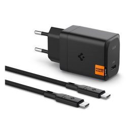SPIGEN ARCSTATION PRO hálózati töltő Type-C aljzat (65W, GaN, PD gyorstöltő 3.0 + Type-C kábel) FEKETE   SPIGEN ARCSTATION PRO hálózati töltő Type-C aljzat (65W, GaN, PD gyorstöltő 3.0 + Type-C kábel) FEKETE
