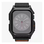 SPIGEN LITE FIT PRO pótszíj (egyedi méret, textil, ütésállóság + szilikon keret) FEKETE