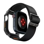 SPIGEN LITE FIT PRO pótszíj (egyedi méret, textil, ütésállóság + szilikon keret) FEKETE