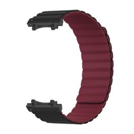 Pótszíj (egyedi méret, szilikon, 3D, mágneses) FEKETE/BORDÓ   Pótszíj (egyedi méret, szilikon, 3D, mágneses) FEKETE/BORDÓ
