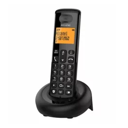   ALCATEL E160 telefon készülék (vezeték nélküli, kijelző, DECT) FEKETE