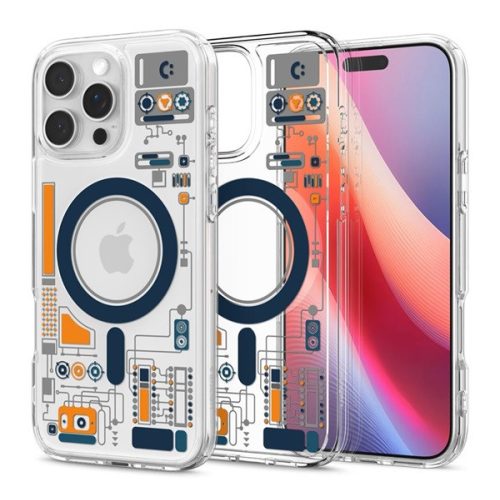 SPIGEN ULTRA HYBRID MAG ANALOGUE műanyag telefonvédő (ütésállóság, légpárnás keret, MagSafe) ÁTLÁTSZÓ