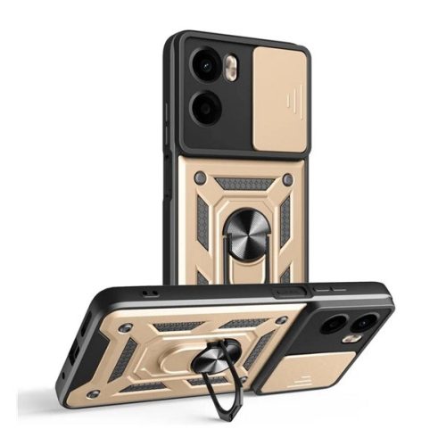 Defender szilikon telefonvédő (ütésállóság, tartógyűrű, kameravédő) ARANY