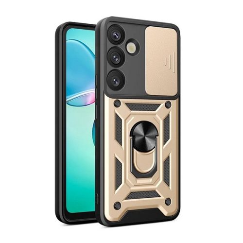 Defender szilikon telefonvédő (ütésállóság, tartógyűrű, kameravédő) ARANY