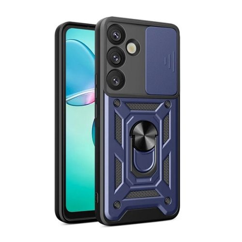 Defender szilikon telefonvédő (ütésállóság, tartógyűrű, kameravédő) SÖTÉTKÉK