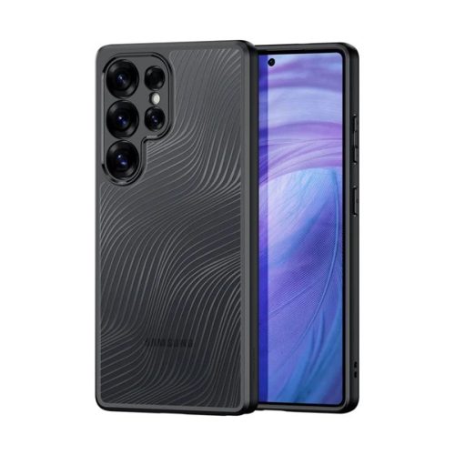 DUX DUCIS AIMO szilikon telefonvédő (ütésállóság, kameravédő, matt, hullám) FEKETE