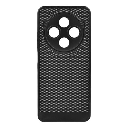 Műanyag telefonvédő (légáteresztő, lyukacsos, kameravédő) FEKETE