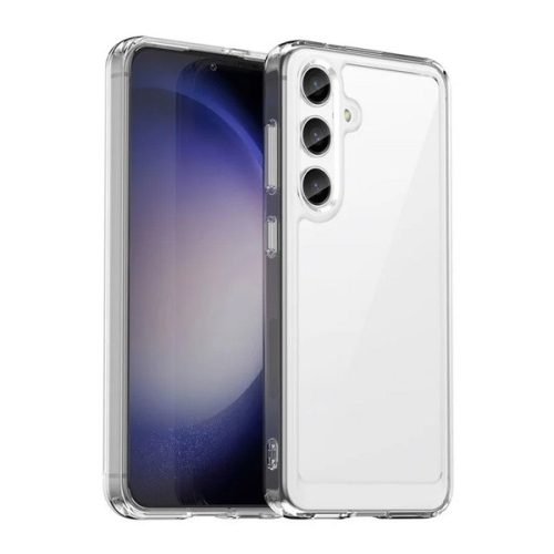 Szilikon telefonvédő (ütésállóság, átlátszó hátlap) ÁTLÁTSZÓ