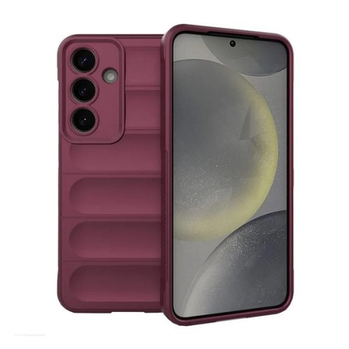Szilikon telefonvédő (ütésállóság, kameravédő, 3D) BORDÓ