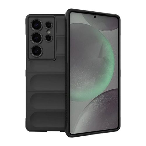Szilikon telefonvédő (ütésállóság, kameravédő, 3D) FEKETE