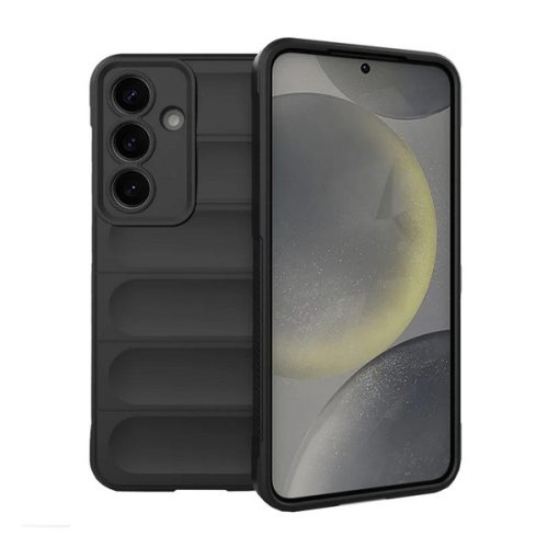 Szilikon telefonvédő (ütésállóság, kameravédő, 3D) FEKETE