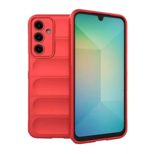 Szilikon telefonvédő (ütésállóság, kameravédő, 3D) PIROS