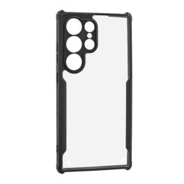   Szilikon telefonvédő (ütésállóság, légpárnás sarok, akril hátlap, kameravédő) FEKETE