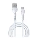 DEVIA KINTONE adatkábel (USB - Type-C, 10W, gyorstöltő, cipőfűző, 100cm) FEHÉR