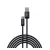 DEVIA GRACIOUS adatkábel (USB - Type-C, 10W, gyorstöltő, cipőfűző, 100cm) FEKETE