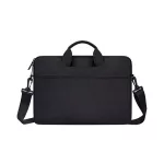 DEVIA JUSTYLE kézitáska álló LAPTOP/NOTEBOOK/TABLET (univerzális, textil, kézpánt, 13-14.2" méret) FEKETE