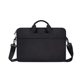   DEVIA JUSTYLE kézitáska álló LAPTOP/NOTEBOOK/TABLET (univerzális, textil, kézpánt, 13-14.2" méret) FEKETE