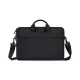 DEVIA JUSTYLE kézitáska álló LAPTOP/NOTEBOOK/TABLET (univerzális, textil, kézpánt, 13-14.2" méret) FEKETE