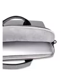 DEVIA JUSTYLE kézitáska álló LAPTOP/NOTEBOOK/TABLET (univerzális, textil, kézpánt, 13-14.2" méret) SÖTÉTSZÜRKE