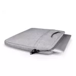 DEVIA JUSTYLE kézitáska álló LAPTOP/NOTEBOOK/TABLET (univerzális, textil, kézpánt, 13-14.2" méret) SÖTÉTSZÜRKE