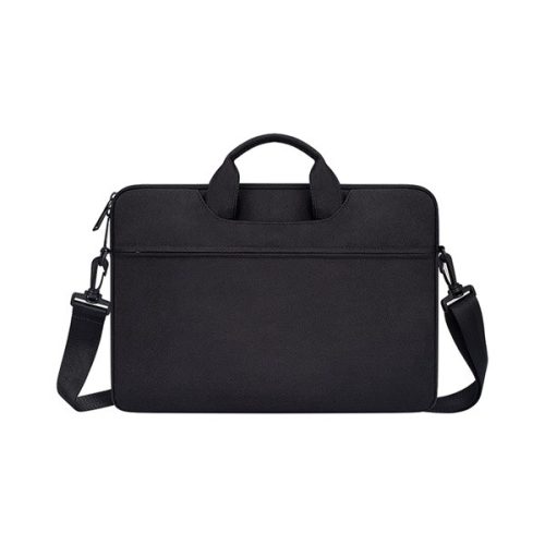 DEVIA JUSTYLE kézitáska álló LAPTOP/NOTEBOOK/TABLET (univerzális, textil, kézpánt, 15-16.2" méret) FEKETE