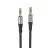 HOCO audió kábel (3.5mm jack - 3.5mm jack, AUX, cipőfűző, 100cm) FEKETE