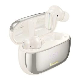  HOCO EQ20 bluetooth fülhallgató SZTEREO (v5.4, TWS, mikrofon, LED kijelző, aktív zajszűrő + töltőtok) KRÉM