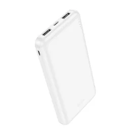   HOCO J100 vésztöltő 2 USB aljzat (10000mAh, 2.1A, gyorstöltő, LED jelzés) FEHÉR