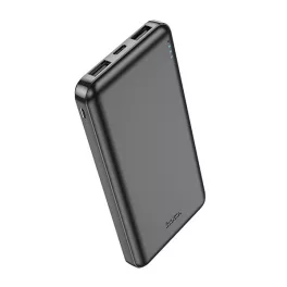   HOCO J100 vésztöltő 2 USB aljzat (10000mAh, 2.1A, gyorstöltő, LED jelzés) FEKETE